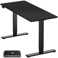 ONKRON Motorized Desk with Height Adjustment up to 60 kg, Black