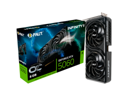 PALIT GeForce RTX 5060 Infinity 2 OC 8GB GDDR7 128 bit, 1x HDMI 2.1b, 3x DP 2.1b, 2 Fan, 1x 8-pin pwr connector, 550W, 262.1 x 126.3 x 40.1 mm, NE75060V19P1-GB2063L BULK