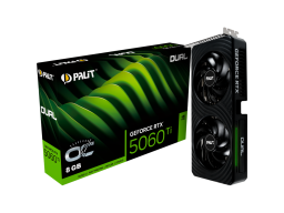PALIT GeForce RTX 5060 Ti Dual OC 8GB GDDR7 128 bit, 1x HDMI 2.1b, 3x DP 2.1b, 2 Fan, 1x 8-pin pwr connector, 600W, 262.1 x 126.3 x 40.1 mm, NE7506TT19P1-GB2062D