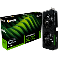 PALIT GeForce RTX 5060 Dual OC 8GB GDDR7 128 bit, 1x HDMI 2.1b, 3x DP 2.1b, 2 Fan, 1x 8-pin pwr connector, 550W, 262.1 x 126.3 x 40.1 mm, NE75060S19P1-GB2063D