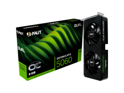 PALIT GeForce RTX 5060 Dual OC 8GB GDDR7 128 bit, 1x HDMI 2.1b, 3x DP 2.1b, 2 Fan, 1x 8-pin pwr connector, 550W, 262.1 x 126.3 x 40.1 mm, NE75060S19P1-GB2063D