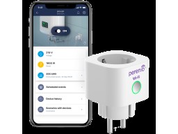 Smart Power Plug is a device to control remotely via Wi-Fi connected through it load, measure its power and monitor electrical energy consumption. White color, multi language version.