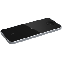 Prestigio ReVolt A5, 3-in-1 wireless charging station for iPhone, Apple Watch, AirPods, wilreless output for phone 7.5W/10W, wireless output for AirPods 5W, wireless output for Apple Watch 2.5W, material: aluminum+tempered glass, black+space grey color.