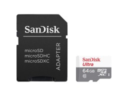 SanDisk Ultra microSDXC 64GB+ SD Adapter 100MB/s Class 10 UHS-I- Tablet Packaging; EAN:619659185084