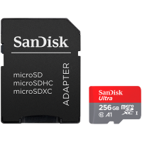 SanDisk Ultra microSDXC 256GB + SD Adapter 150MB/s A1 Class 10 UHS-I