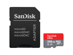 SanDisk Ultra microSDXC 256GB + SD Adapter 150MB/s A1 Class 10 UHS-I