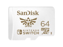 SanDisk microSDXC card for Nintendo Switch 64GB, up to 100MB/s Read, 60MB/s Write, U3, C10, A1, UHS-1; EAN:619659171537