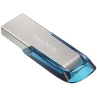 SanDisk Ultra Flair 128GB, USB 3.0, 150MB/s read - Tropical Blue ; EAN:619659163082