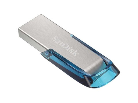 SanDisk Ultra Flair 128GB, USB 3.0, 150MB/s read - Tropical Blue ; EAN:619659163082