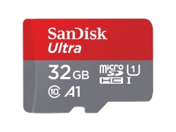 SanDisk Ultra microSDHC 32GB + SD Adapter 120MB/s A1 Class 10 UHS-I