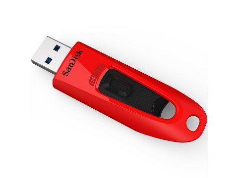 SanDisk Ultra 64GB, USB 3.0 Flash Drive, 130MB/s read - Red; EAN:619659145897