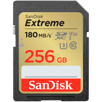 SanDisk Extreme PLUS 256GB SDXC Memory Card + 2 years RescuePRO Deluxe up to 190MB/s & 130MB/s Read/Write speeds, UHS-I, Class 10, U3, V30