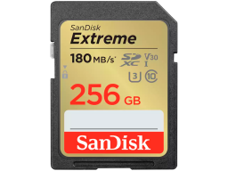 SanDisk Extreme PLUS 256GB SDXC Memory Card + 2 years RescuePRO Deluxe up to 190MB/s & 130MB/s Read/Write speeds, UHS-I, Class 10, U3, V30