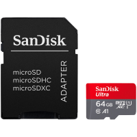 SanDisk Ultra microSDXC 64GB + SD Adapter 140MB/s A1 Class 10 UHS-I