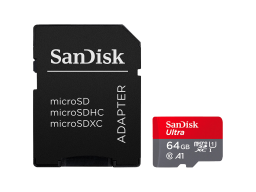 SanDisk Ultra microSDXC 64GB + SD Adapter 140MB/s A1 Class 10 UHS-I