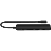 SATECHI 6-in-1 USB-C Slim Multiport Adapter (Black)