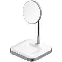 Беспроводное зарядное устройство-подставка Satechi Magnetic 2-in-1 Wireless Charging Stand. Материал алюминий. Цвет: серый космос.