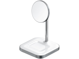 Беспроводное зарядное устройство-подставка Satechi Magnetic 2-in-1 Wireless Charging Stand. Материал алюминий. Цвет: серый космос.