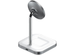 Беспроводное зарядное устройство-подставка Satechi Magnetic 2-in-1 Wireless Charging Stand. Материал алюминий. Цвет: серый космос.