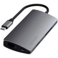 SATECHI Type-C Multi-Port Adapter 4K with Ethernet V2 Space Gray