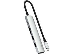 SATECHI 6-in-1 USB-C Slim Multiport Adapter (Silver)