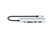 SATECHI 6-in-1 USB-C Slim Multiport Adapter (Silver)