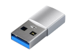 Адаптер с USB-C на USB SATECHI Type-A to Type-C Адаптер (USB Тип A (Папа) - USB Тип C (Мама), USB 3.0) Серебристый