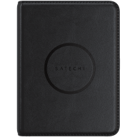 SATECHI Vegan-Leather Passport Cover w/ Find My (Black)