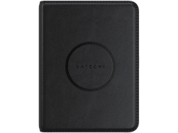 SATECHI Vegan-Leather Passport Cover w/ Find My (Black)