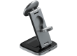 SATECHI 3-in-1 Foldable Qi2 Wireless Charging Stand (Space Gray) with Type A,C,G plugs