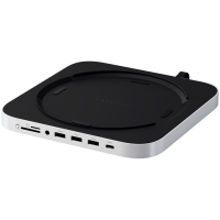 SATECHI Mac Mini Stand & Hub with NVMe SSD Enclosure - Silver