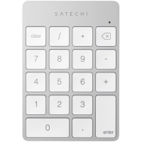 SATECHI Aluminum Slim Rechargeable Bluetooth Keypad Silver