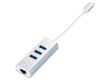SATECHI Type-C 2-in-1 USB 3.0 Aluminum 3 Port Hub and Ethernet Port Silver