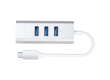 SATECHI Type-C 2-in-1 USB 3.0 Aluminum 3 Port Hub and Ethernet Port Silver