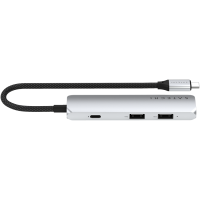 SATECHI 4-in-1 USB-C Slim Multiport Adapter 4K (Silver)