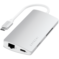 SATECHI Type-C Multi-Port Adapter 4K with Ethernet V2 Silver