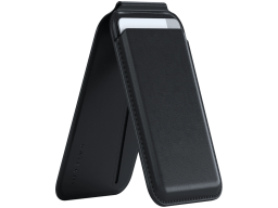 SATECHI Vegan-Leather Magnetic Wallet Stand (Black)