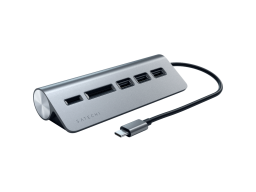SATECHI Type-C Aluminum USB 3.0 Hub & Card Reader Space Gray