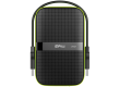 Silicon Power Armor - A60 5TB Portable HDD USB 3.2 Gen1 Black/Green, Shockproof MIL-STD 810G Method 516.6 Procedure IV, Water-resistant IPX4, LED light