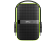 Silicon Power Armor - A60 2TB Portable HDD USB 3.2 Gen1 Black/Green, Shockproof MIL-STD 810G Method 516.6 Procedure IV, Water-resistant IPX4, LED light