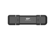 Silicon Power 250GB DS72 Dual USB-C/USB 3.2 Gen 2, Portable External SSD, Steam Deck and iPhone 15 Pro, R/W: up to 1050MB/s; 850MB/s, Black