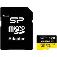 SILICON POWER, TF_SDXC UHS-IU3 A1,128GB,V30,Inspire,DDR200,W/A