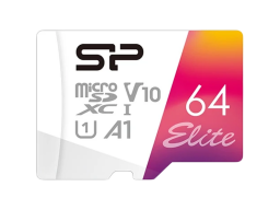 SILICON POWER 64GB Elite microSDHC/SDXC U1 V10 Full HD 1080p