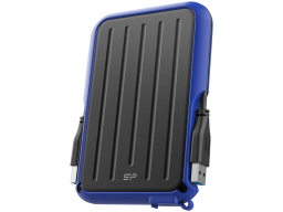 Silicon Power Armor - A66 2TB Portable HDD USB 3.2 Gen 1 Blue, Certificate MIL-STD 810F 516.5/IV, Water-resistant IPX4, 360˚ bumper