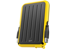 Silicon Power Armor - A66 1TB Portable HDD USB 3.2 Gen 1 Yellow, Certificate MIL-STD 810F 516.5/IV, Water-resistant IPX4, 360˚ bumper
