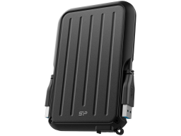Silicon Power Armor - A66 2TB Portable HDD USB 3.2 Gen 1 Black, Certificate MIL-STD 810F 516.5/IV, Water-resistant IPX4, 360˚ bumper