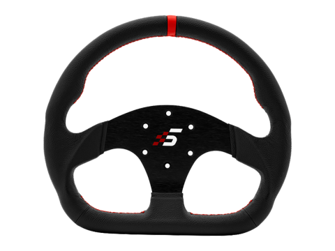 D-Shaped Steering wheel without HUB | 325mm | Leather