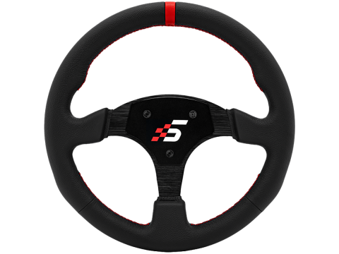 Round-Shaped Steering wheel without HUB | 330mm | Leather