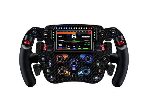 Wheel FX Pro FX Steering Wheel with Color Screen Full Carbon Fiber l Six PaddlesSIMAGIC QR50 Included