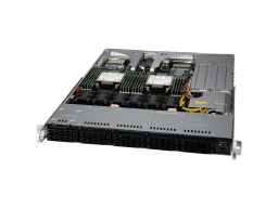 Supermicro server chassis CSE-LB16AC10-R860AW 1U for Cloud-DC mbd with AIOM support, support MB size up to 12.3" x 13.4", Dual, single Intel / AMD CPUs, 2x full height expansion slot(s), 2x AIOM expansion slot(s), 10 x 2.5" hot-swap SAS3/SA